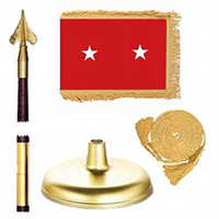 Oak And Brass Army Major General Flag Kit