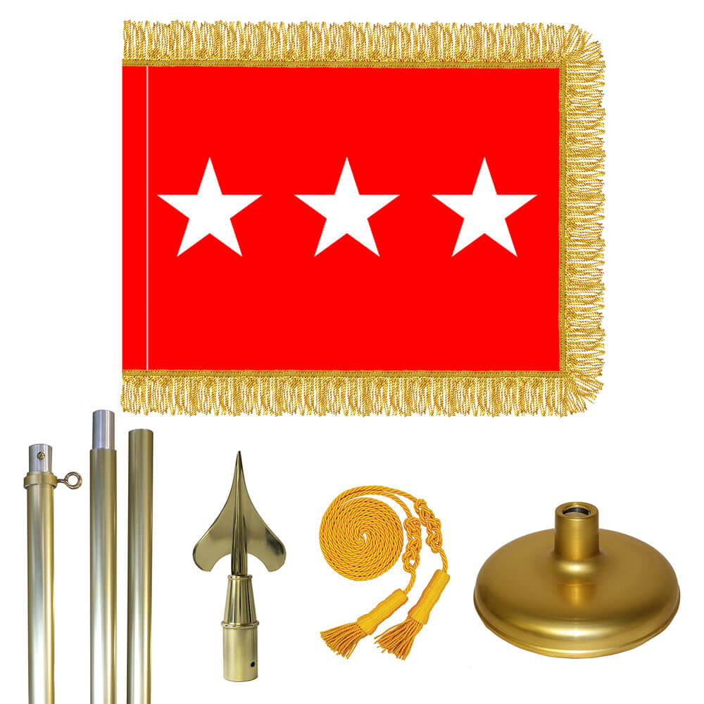 Brass Army Lt. General Flag Kit, FBPP0000009595