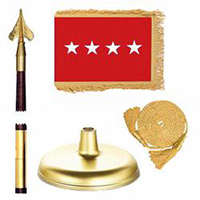 Oak And Brass Army General Flag Kit