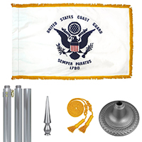 Chrome Coast Guard Flag Kit