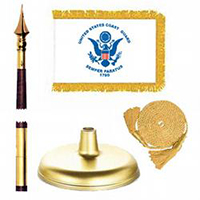 Oak And Brass Coast Guard Flag Kit