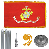 Chrome Marine Corps Flag Kit