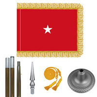 Oak And Chrome Marine Corps Brigadier General Flag Kit