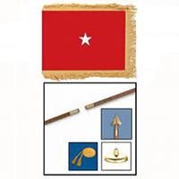 Oak And Brass Marine Corps Brigadier General Flag Kit