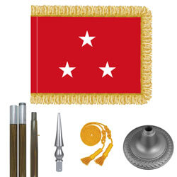 Oak And Chrome Marine Corps Lt. General Flag Kit, FBPP0000010960