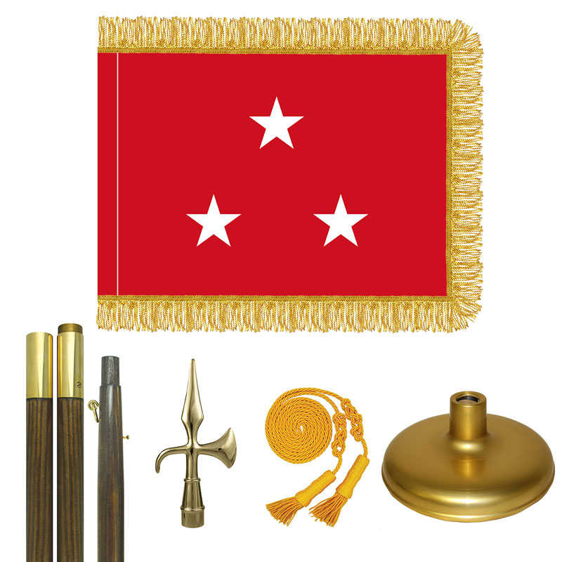 Oak And Brass Marine Corps Lt. General Flag Kit, FBPP0000010959