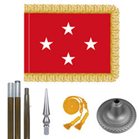 Oak And Chrome Marine Corps General Flag Kit