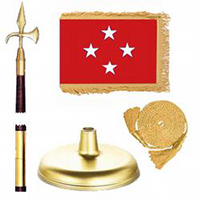 Oak And Brass Marine Corps General Flag Kit