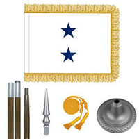 Oak And Chrome Navy Not of the Line Rear Admiral Upper Half Flag Kit