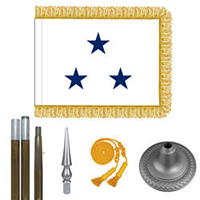 Oak And Chrome Navy Not of the Line Vice Admiral Flag Kit