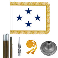 Oak And Chrome Navy Not of the Line Admiral Flag Kit