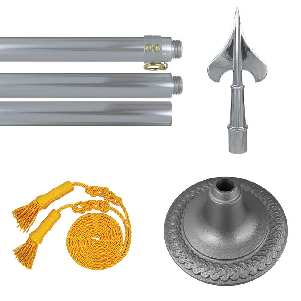Silver Pole Kit for Army Flags, FBPP0000011369