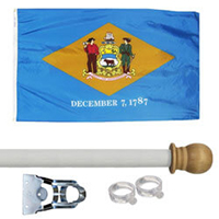 Delaware Standard House Flag Kit, KSDE35HOME