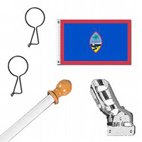Guam Standard House Flag Kit (U.S. Territory), KSGU35HOME