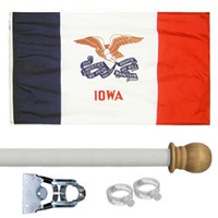 Iowa Standard House Flag Kit, KSIA35HOME