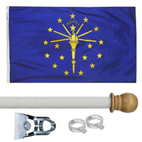 Indiana Standard House Flag Kit, KSIN35HOME