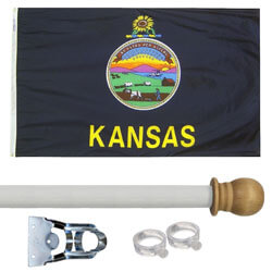 Kansas Standard House Flag Kit, KSKS35HOME