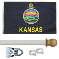 Kansas Standard House Flag Kit, KSKS35HOME