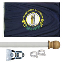 Kentucky Standard House Flag Kit, KSKY35HOME