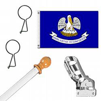 Louisiana Standard House Flag Kit, KSLA35HOME