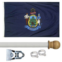 Maine Standard House Flag Kit, KSME35HOME