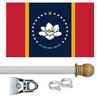 Mississippi Standard House Flag Kit, KSMS35HOME
