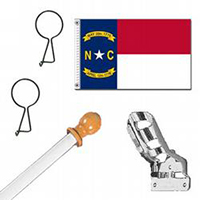North Carolina Standard House Flag Kit, KSNC35HOME