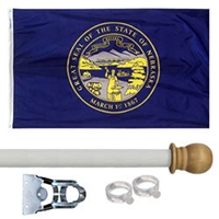 Nebraska Standard House Flag Kit, KSNE35HOME