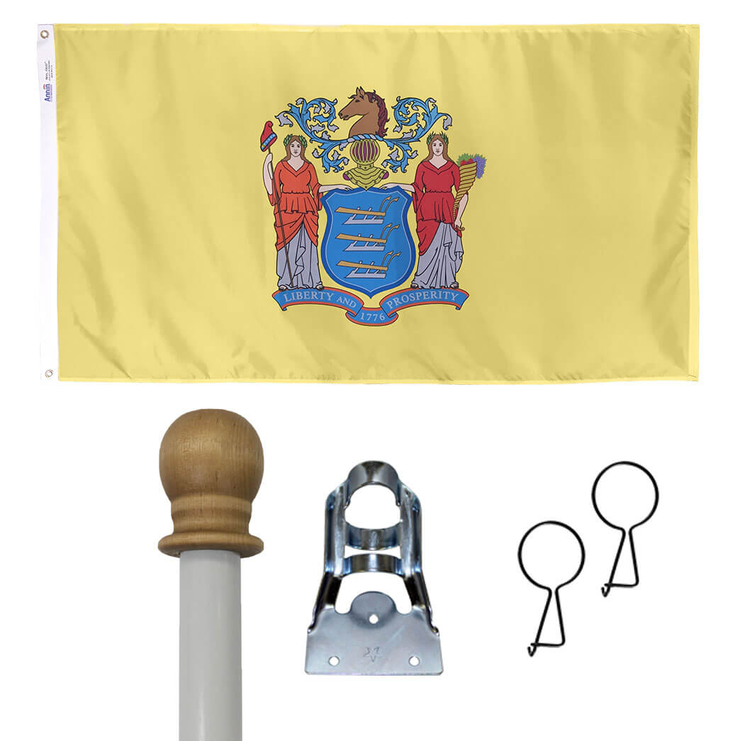 New Jersey Standard House Flag Kit