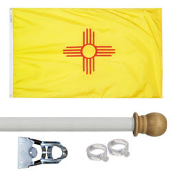 New Mexico Standard House Flag Kit, KSNM35HOME