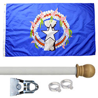 Northern Marianas Standard House Flag Kit (U.S. Territory), KSNMA35HOME