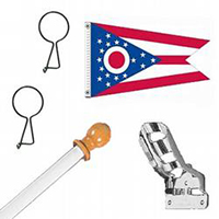 Ohio Standard House Flag Kit, KSOH35HOME