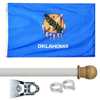 Oklahoma Standard House Flag Kit, KSOK35HOME