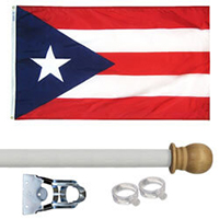 Puerto Rico Standard House Flag Kit (U.S. Territory), KSPR35HOME