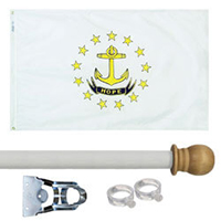 Rhode Island Standard House Flag Kit, KSRI35HOME