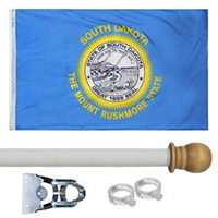 South Dakota Standard House Flag Kit, KSSD35HOME