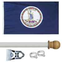 Virginia Standard House Flag Kit, KSVA35HOME