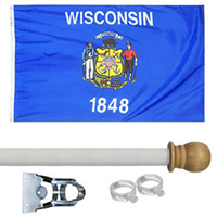 Wisconsin Standard House Flag Kit, KSWI35HOME