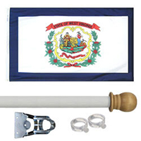 West Virginia Standard House Flag Kit, KSWV35HOME