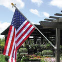 Silver Tangle Free Spinning Pole Kit with Flag and Solar Light