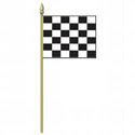 End of Race Checkered Flag on Staff, MCHEC1218