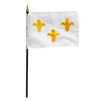 Fleur-De-Lis Miniature Flag, MFLEURW46