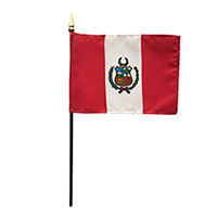 Republic of Peru Miniature Government Flag