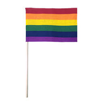 Rainbow Pride Miniature Cotton Flag (4 in. x 6 in.), MRAIN46C
