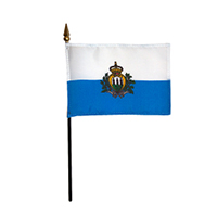 Most Serene Republic of San Marino Government Miniature Flag, MSANM46G