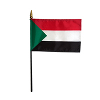 Republic of Sudan Miniature Flag, MSUDA46