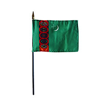 Turkmenistan Miniature Flag, MTURKM46