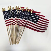 Free Dozen 4 in. x 6 in. US Stick Flags