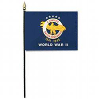 World War II Commemorative Miniature Flag, MWWII46