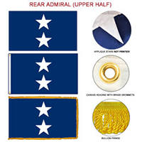 Navy Rear Admiral Upper Half Flags